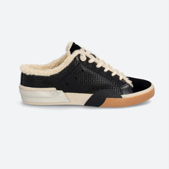 Dolce Vita Women's Zantel Slip-On Mule Sneakers in Black and Cream - Picture 2 of 5